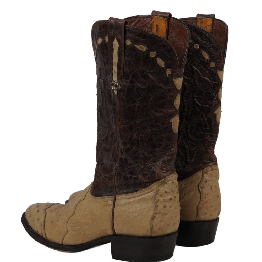 Montana Full Quill Ostrich Triad Western Cowboy Boots Inlay Mexico Men's 9 D - Picture 8 of 14